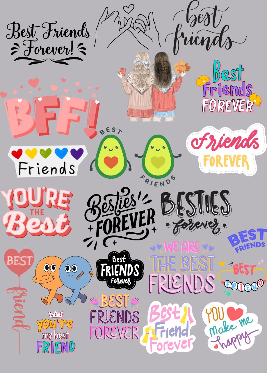Bff sheet (pill of sticker)a4 size