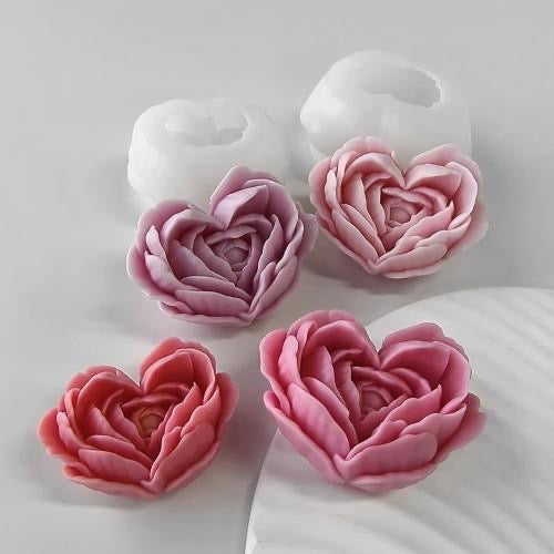 3D flower heart candle handmade mould