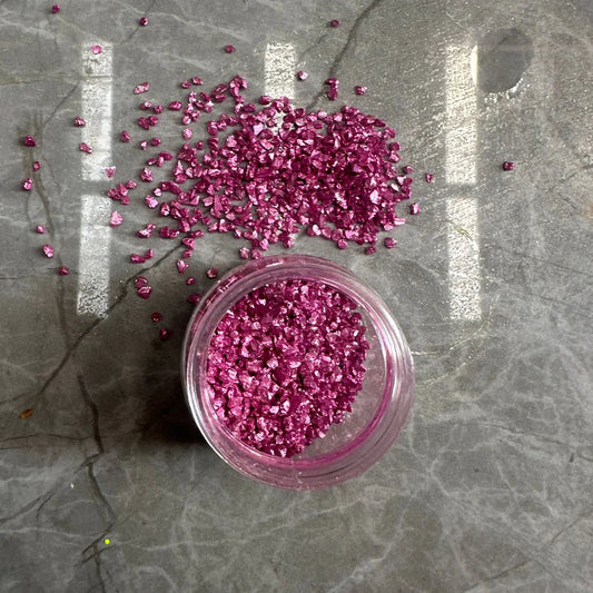 Glass granules Baby pink