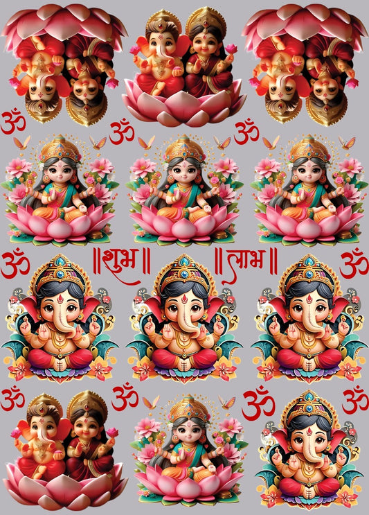 Ganesha sheet (pill of sticker)a4 size 03