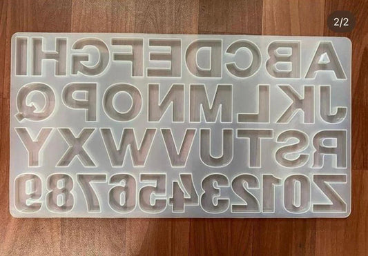 Alphabet mould without hole