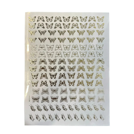 Gold embossed sheet butterfly