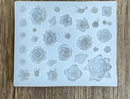 32  cavity rose candle mould