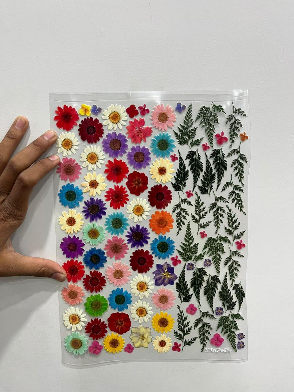 Flower sheet (pill of sticker)a4 size 01