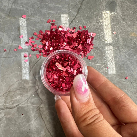 Glass chips Red