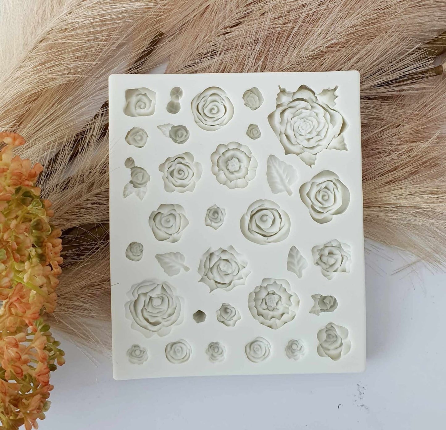 32  cavity rose candle mould