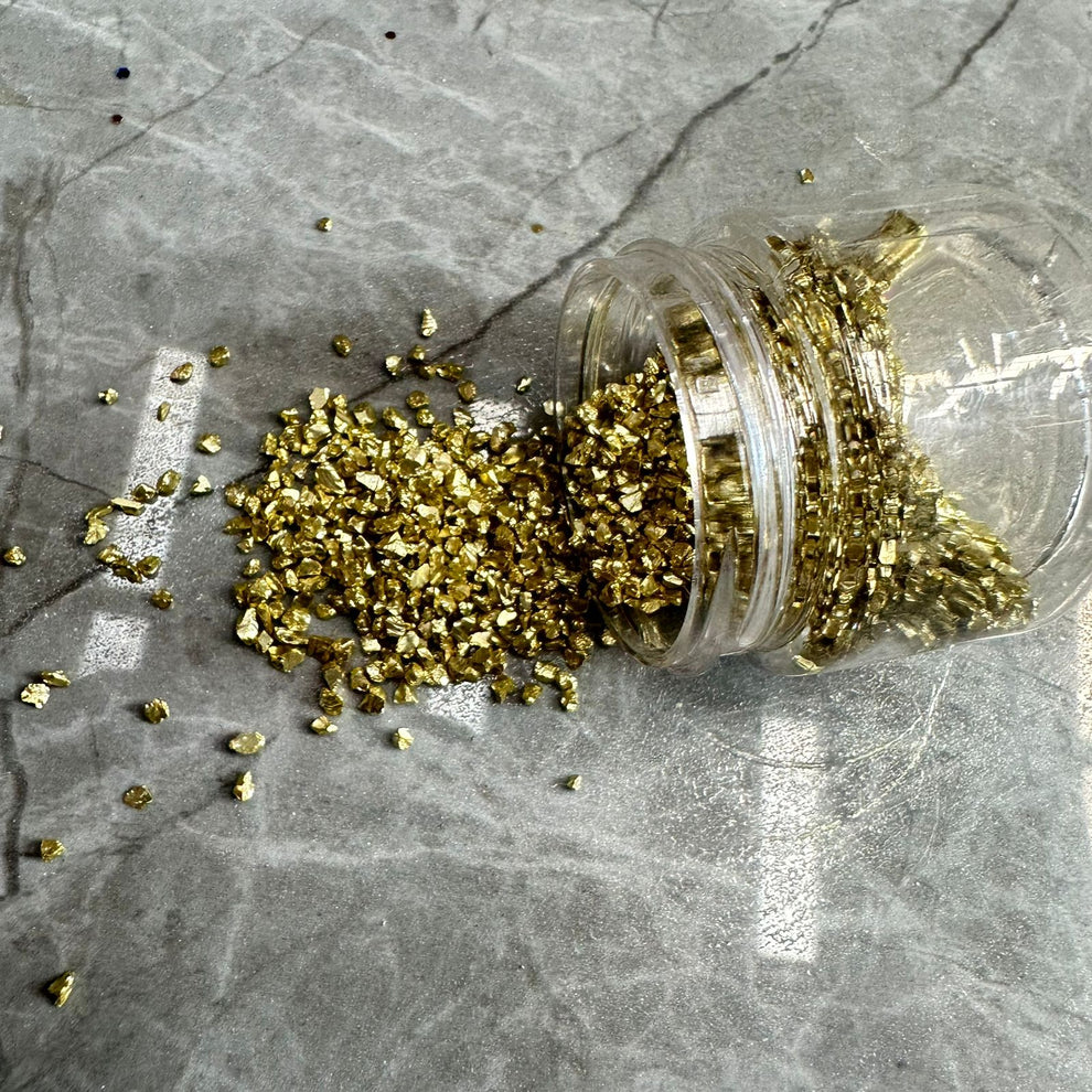 Glass granules Golden-yellow