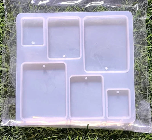 Keychain and Pendant 6 Cavity Rectangle