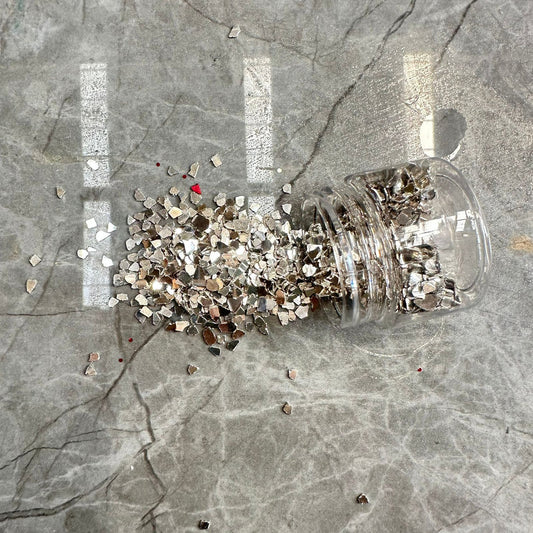 Glass chips Silver