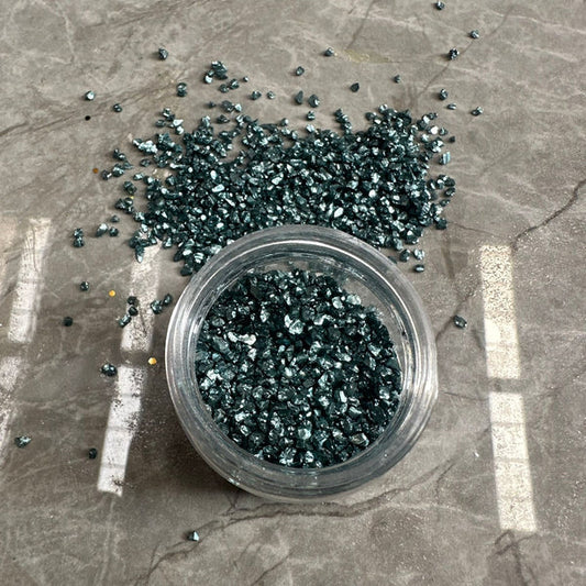 Glass granules Teal green